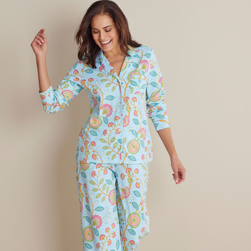Printed Peruvian Cotton Women's Pajama Set